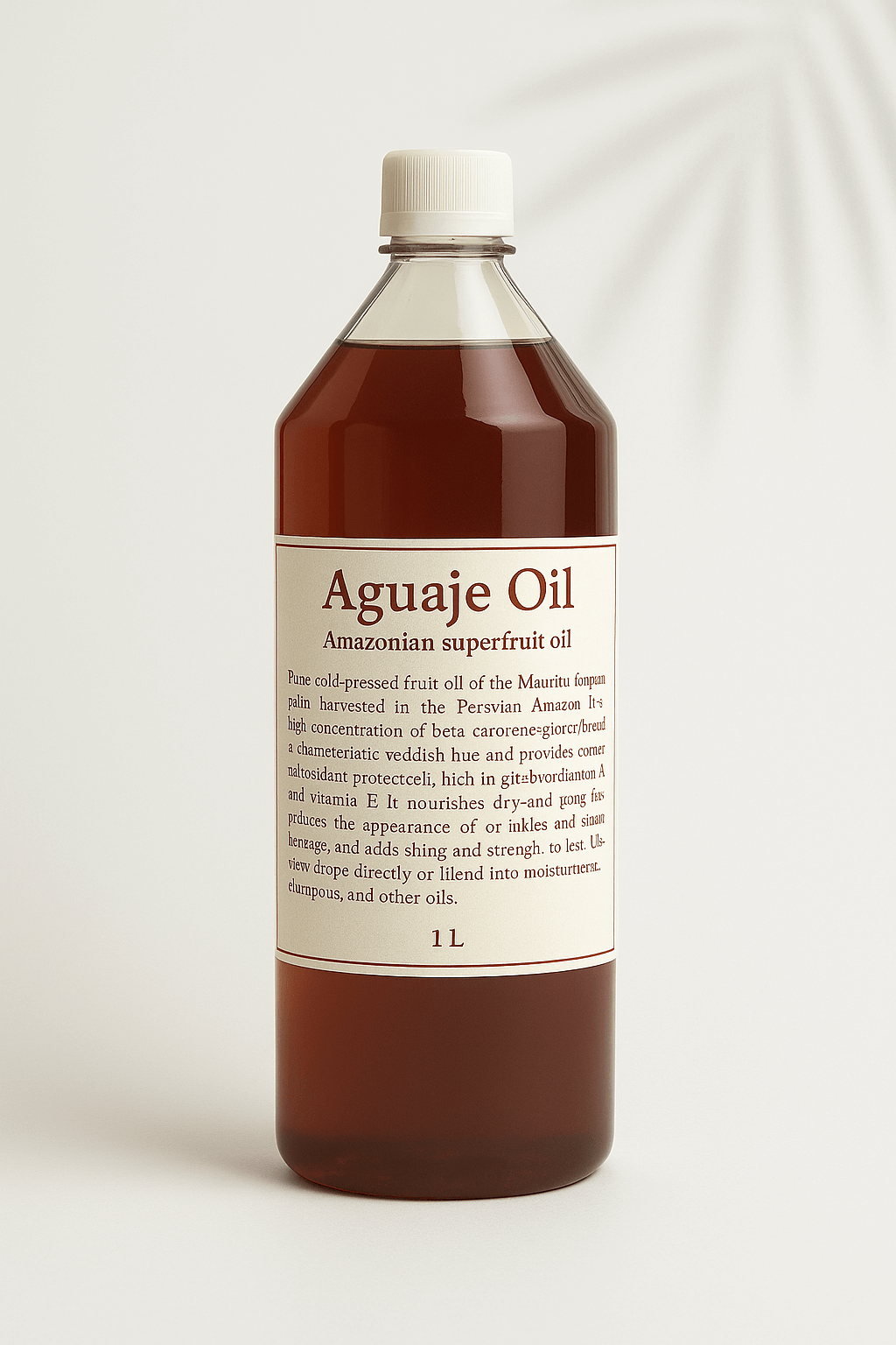 Buriti Oil – Cold-Pressed Aguaje Oil 100% Pure | Radiant Skin & Hormonal Support – 1L